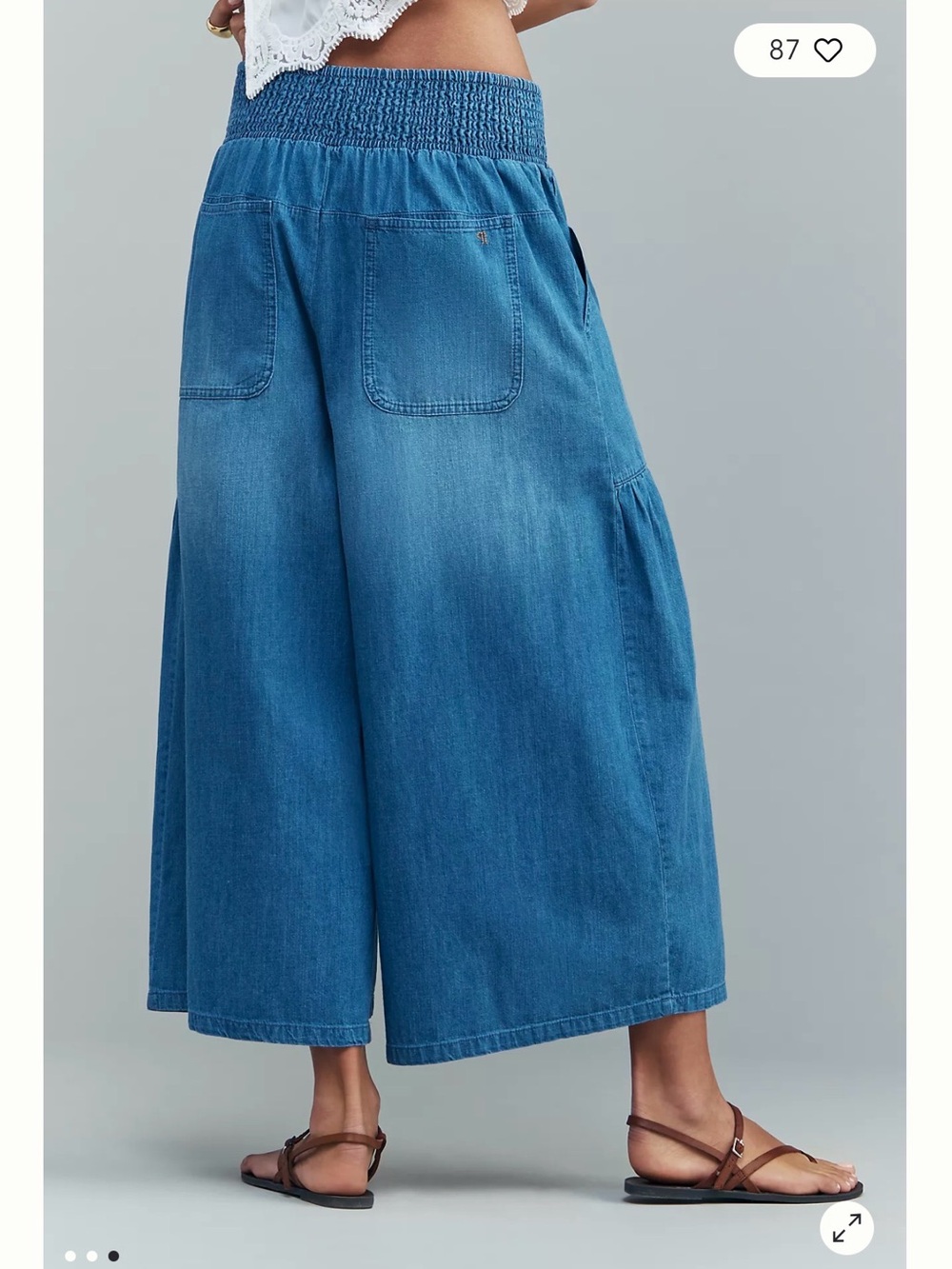 NWT Anthropologie Pilcro Reese Wide-Leg Pull-On Jeans Size M - Picture 2 of 5